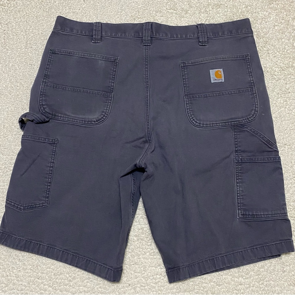 Carhartt Shorts Mens 38 Gray Rugged Flex Relaxed Fit Canvas Utility Work 11”